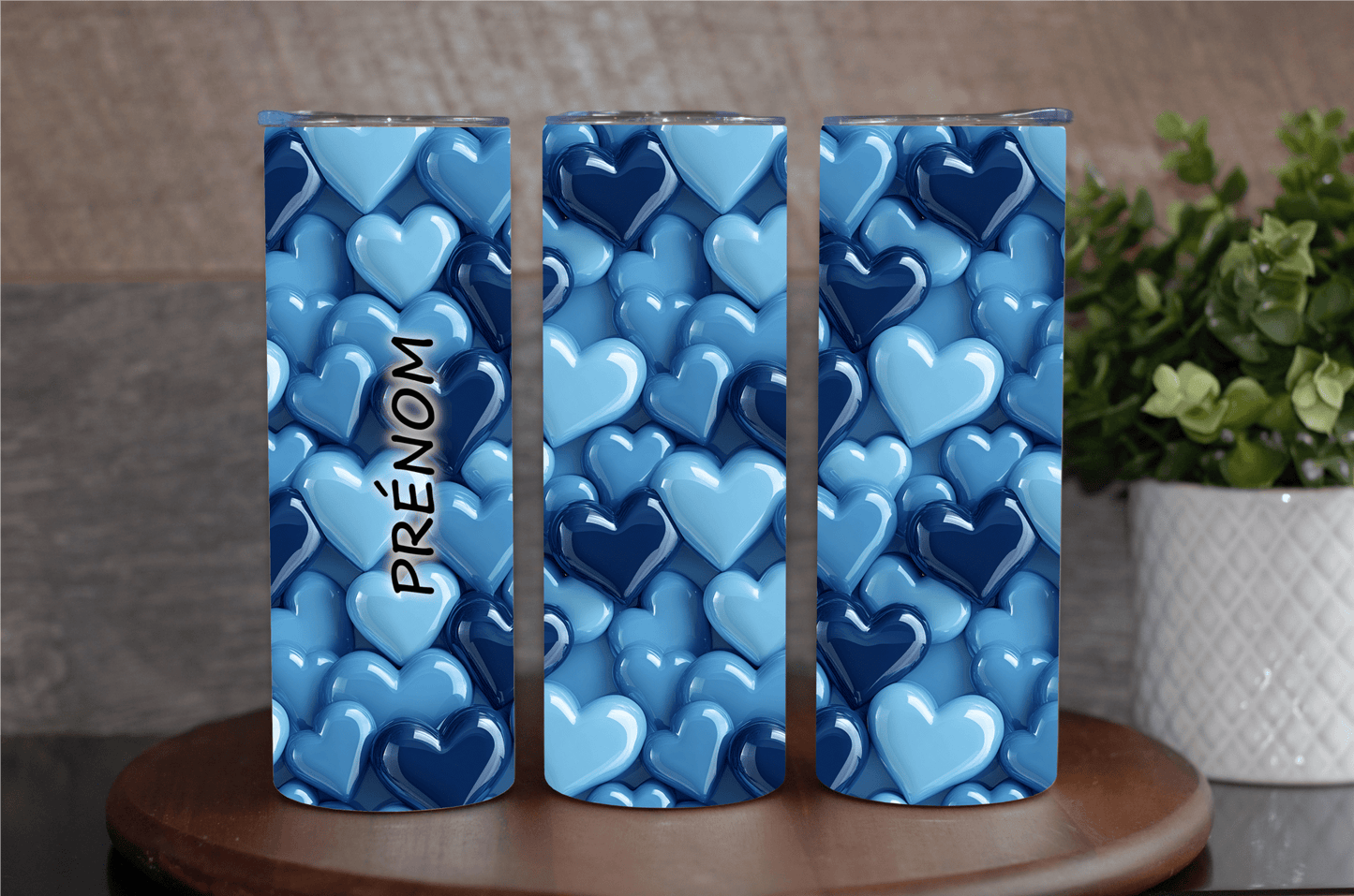 Thermos et tasse - Cœurs en mosaïque - K Sublimation