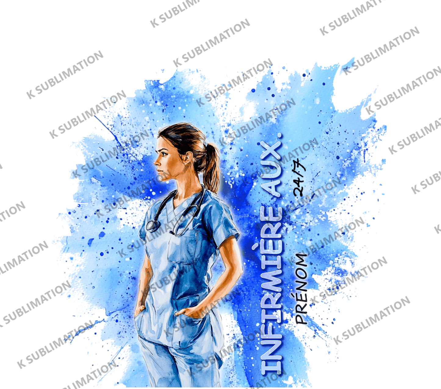 Thermos et tasse - Infirmière auxiliaire - K Sublimation