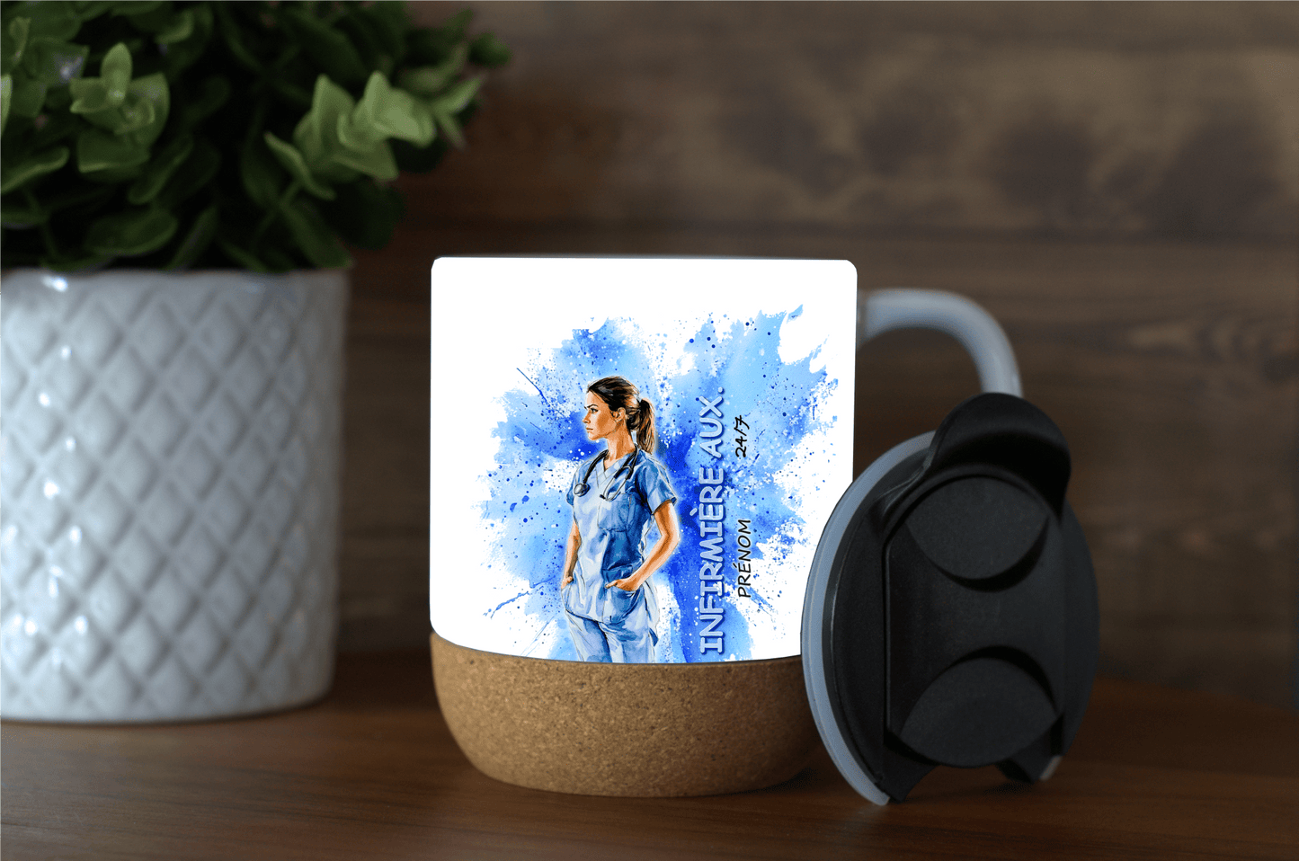 Thermos et tasse - Infirmière auxiliaire - K Sublimation