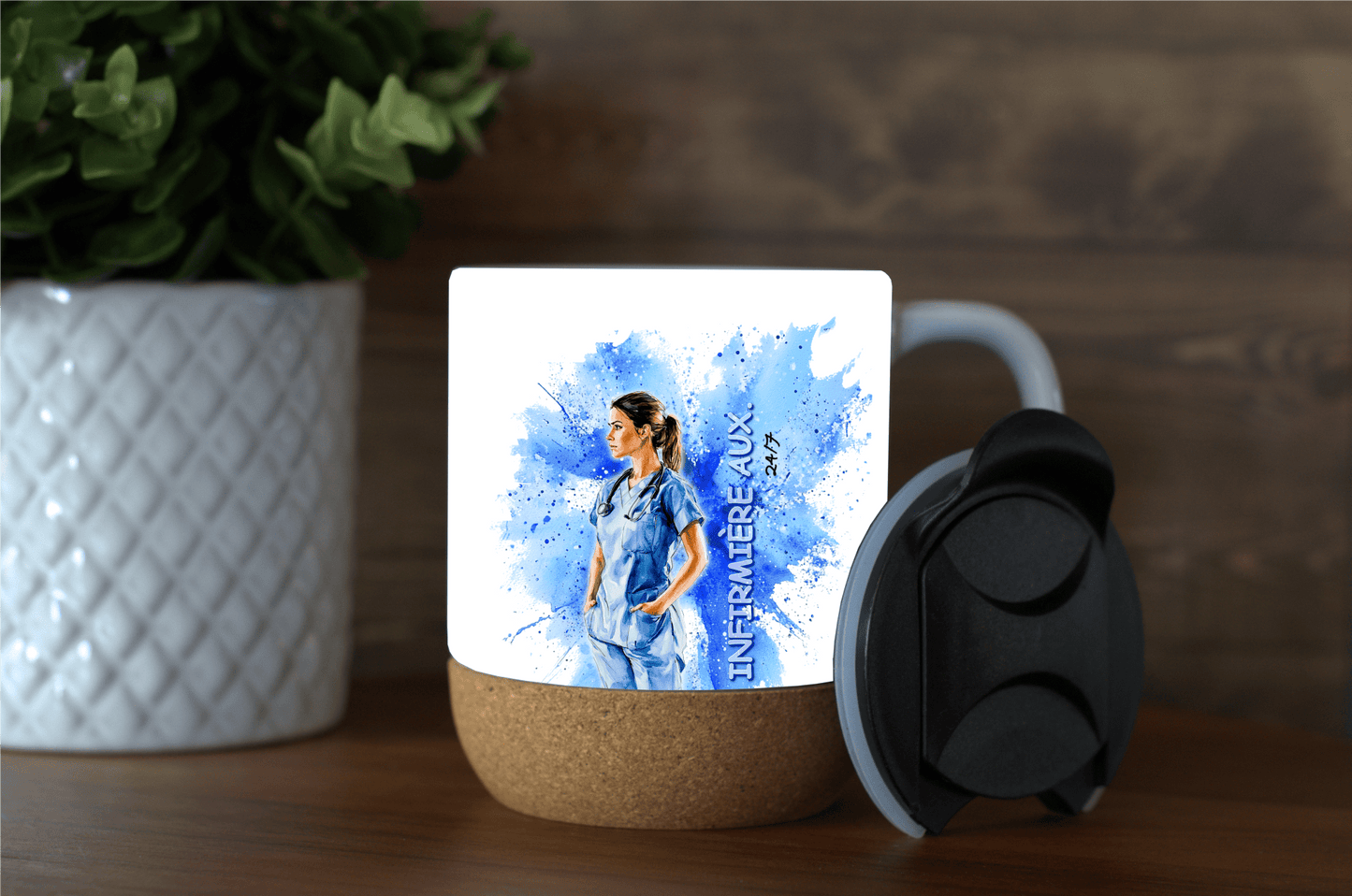 Thermos et tasse - Infirmière auxiliaire - K Sublimation