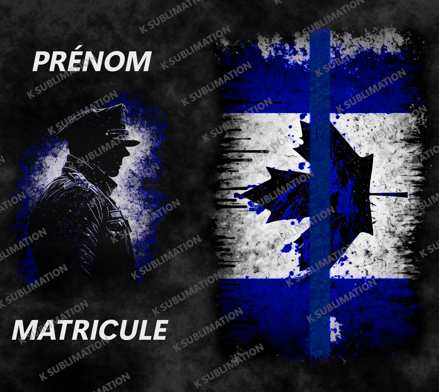 Thermos et tasse - Policier - K Sublimation