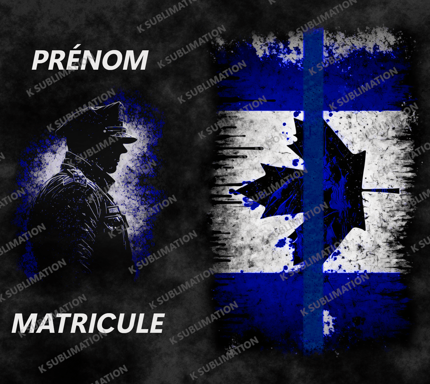 Thermos et tasse - Policier - K Sublimation